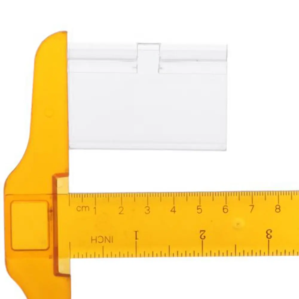 Shopping Mall Plastic Plastic Label Holders Reusable Clip On Label Holder Ticket Display Holder Shop