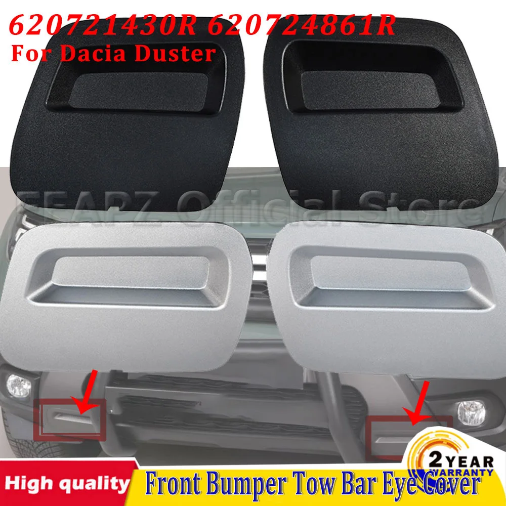 

Car Front Bumper Tow Bar Eye Cover For Dacia Duster 2018 After Left Right 2 Pcs Set 620721430R 620724861R 511802392R 511809831R