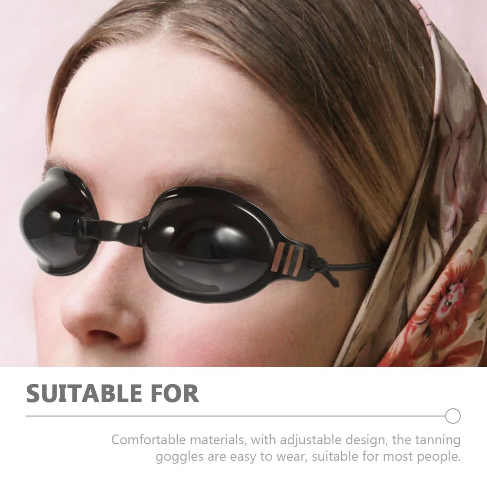 

2Pcs Protective Goggles Safety Glasses Tanning Goggles Eye Protection Lightweight Adjustable Durable Eye Protection Glasses