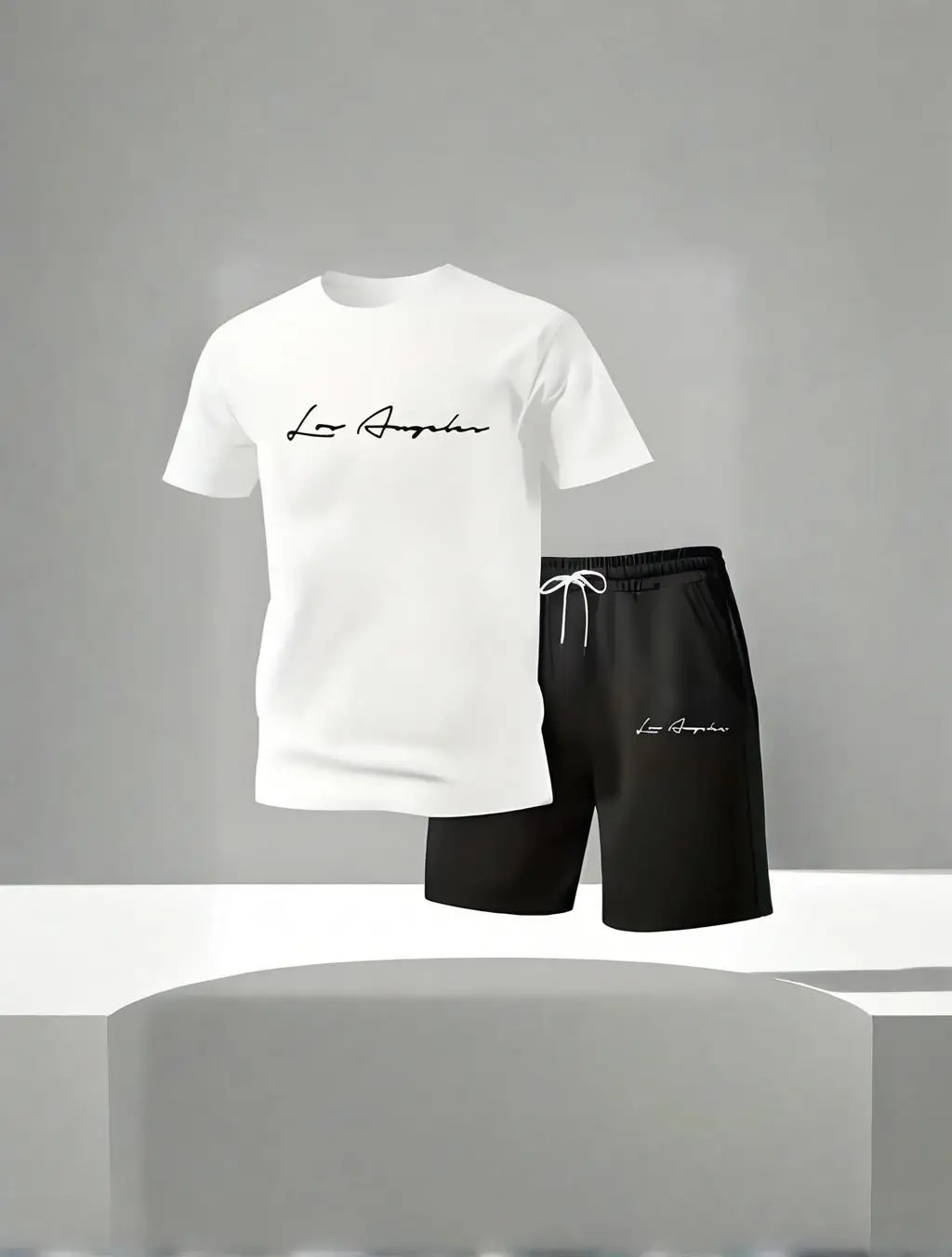 

2025 New Men's Summer Sports Set, Breathable Mesh Short Sleeve T-shirt Shorts, Casual Two Piece Set