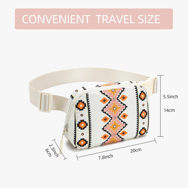 Aztec Pattern Fanny Packs for Women Men Crossbody Bag Waist Packs Belt Bag Waist Pouch with Adjustable Strap for Travel Outdoors