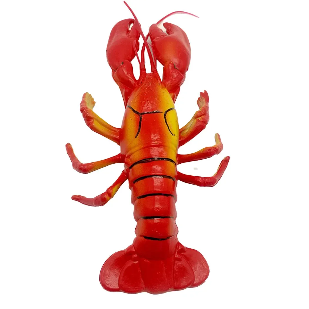 จําลองกุ้ง 14x5 นิ้วปลอมกุ้งก้ามกรามสําหรับจอแสดงผลประดิษฐ์สัตว์ทะเลตกแต่งการผลิตชุดน้ํา