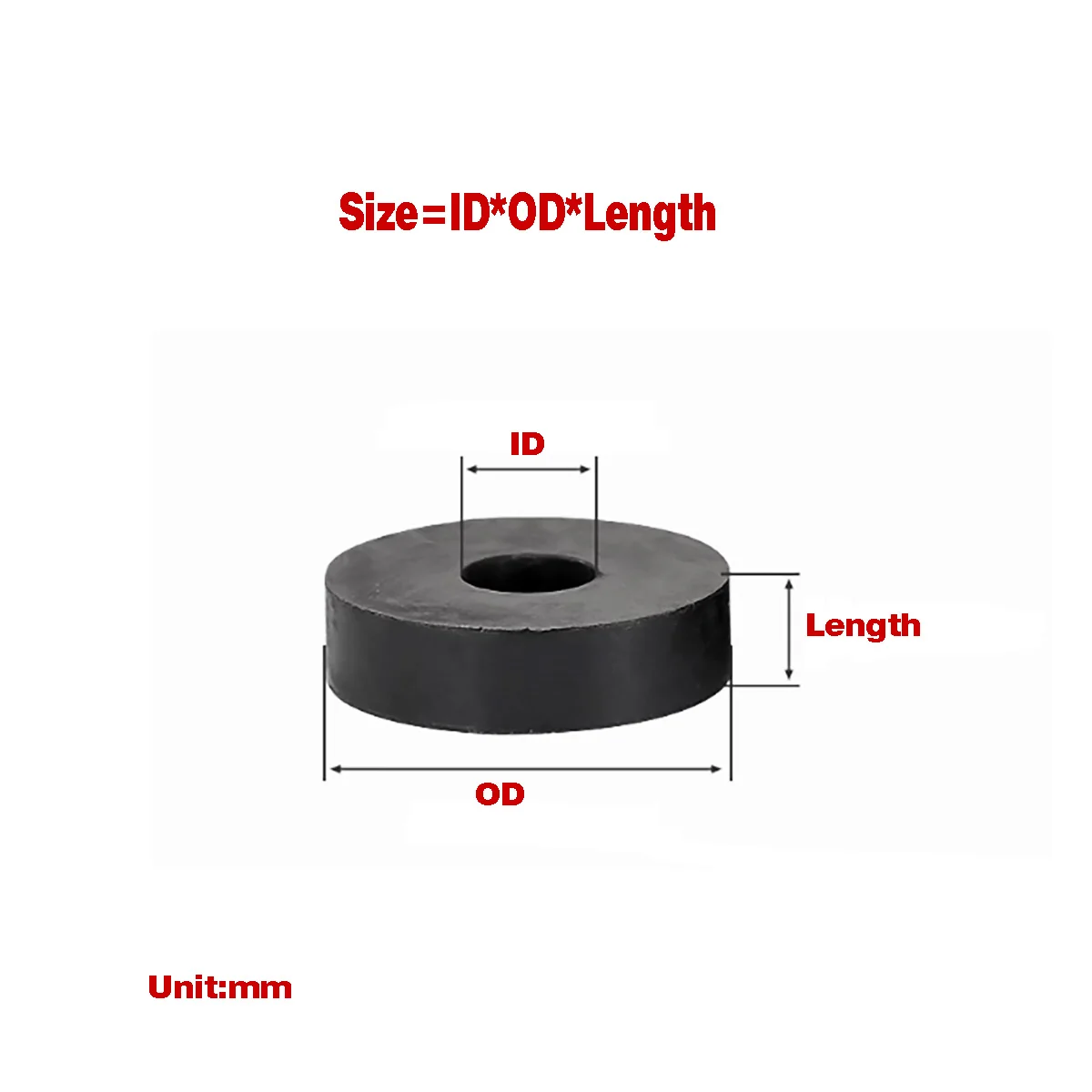 ID=10-56mm Rubber Shock-Absorbing Pad/Fan Coil Shock-Absorbing Gasket/ Noise Reduction And Shock-Absorbing Pad