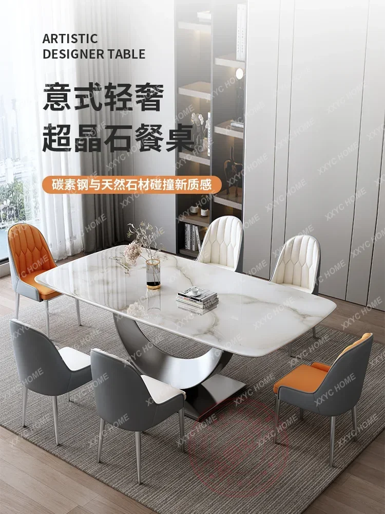 

Luxury Simple Dining Table Minimalist Home Kitchen Dining Table Modern Style Mesas De Comedor Garden Furniture