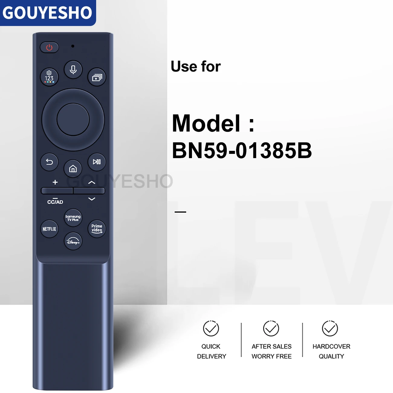 Controle Remoto de Voz para Samsung Smart, 4K Ultra HD, Neo QLED, Quadro OLED, Crystal Série UHD, BN59-01385B, BN59-01385A, Compatível