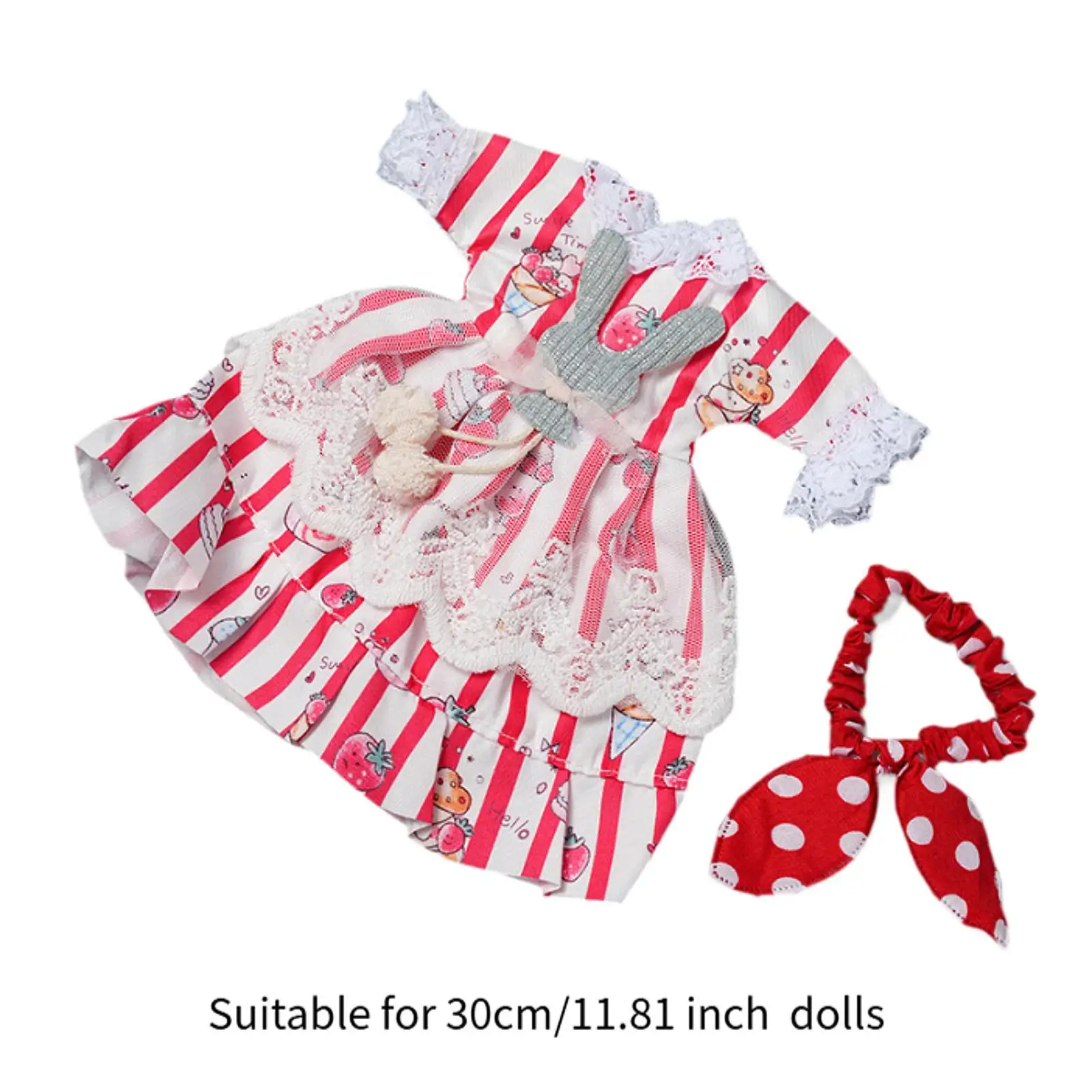 1:6 BJD Doll Lolita Dress Photo Props Educational for Little Girls Cosplay Party Dress Dress up for 11.81'' Action Figure Doll