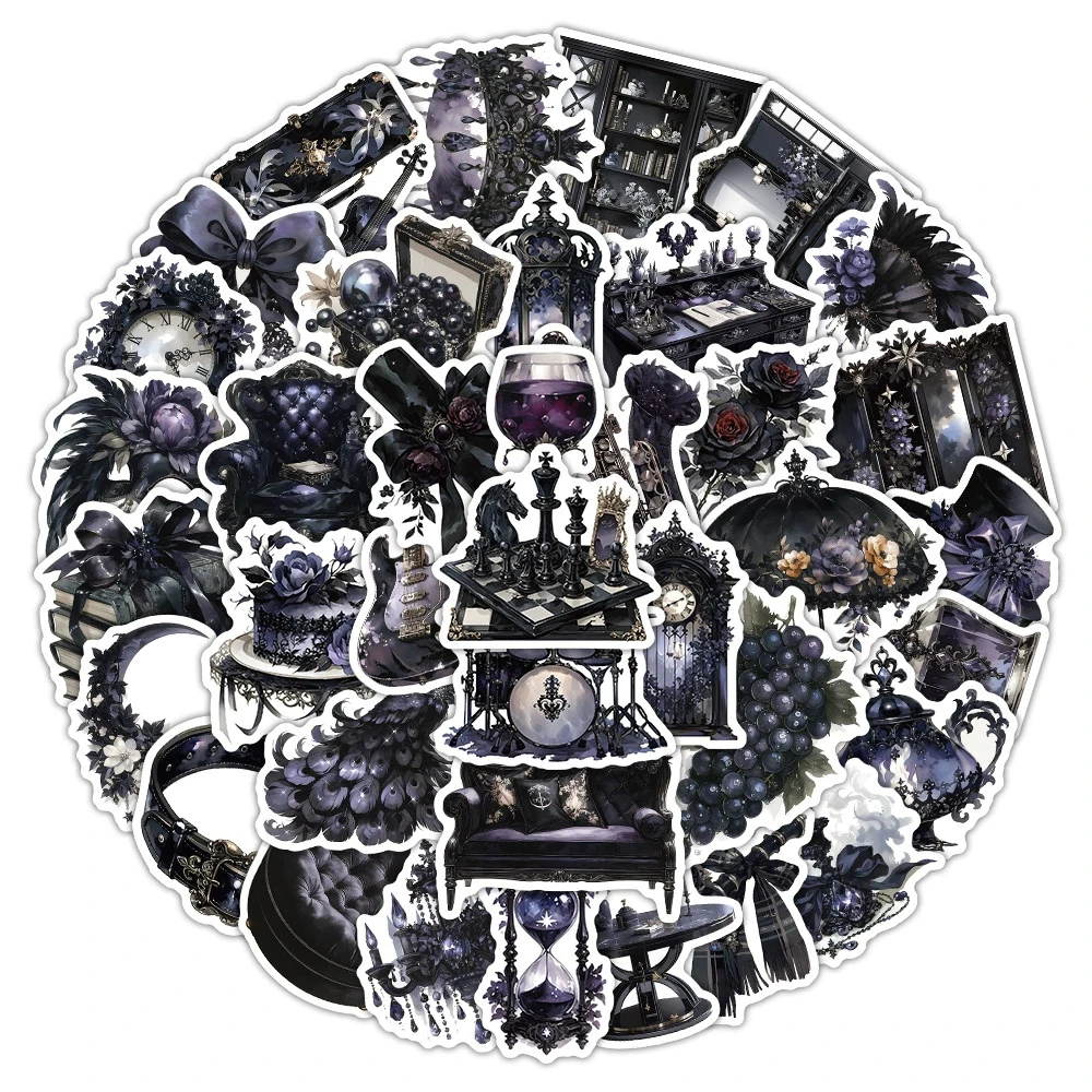 

10/30/54pcs Gothic Dark Series Cartoon Graffiti Stickers Aesthetic Decals DIY Stationery Phone Laptop Decoration Sticker Kid Toy