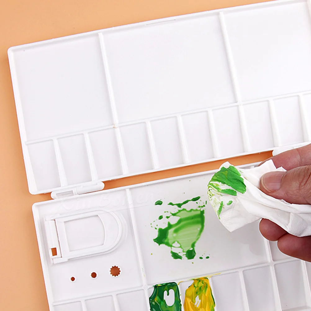 

Pigment Box Tool Watercolor Mixing Paint Palette Palette Paint Trays Abs Student Painting Case Color Plate Box