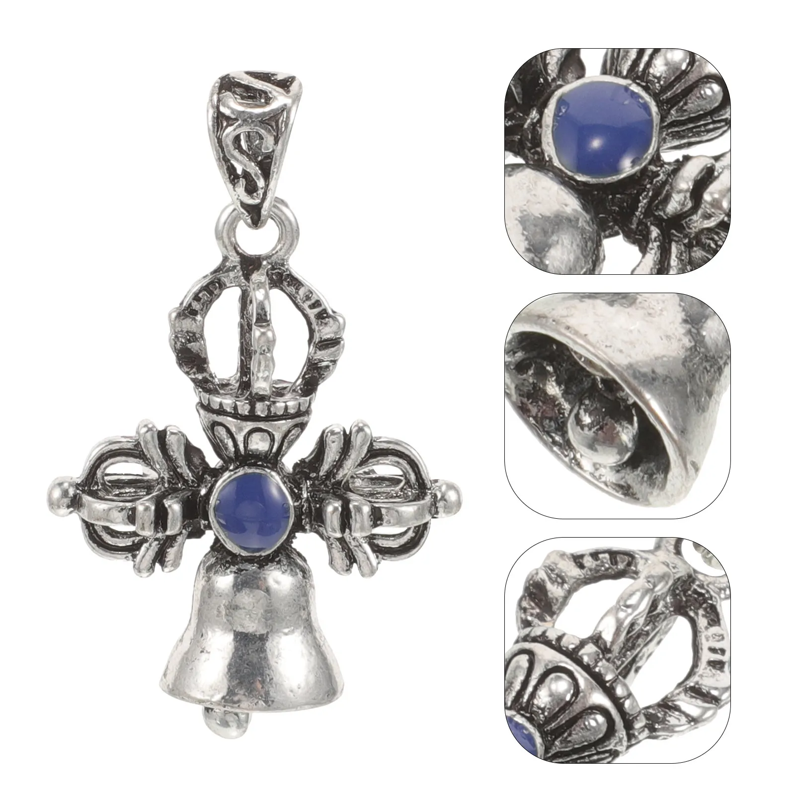 

Cross Vajra Pestle Pendant Accessory Jewelry Making Protective Cross Demon Suppression Necklace Keychain Charms