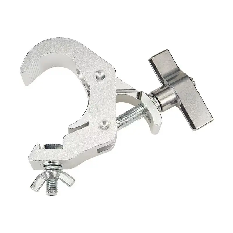 10Pcs/Lot Aluminum Lighting Clamp 200KG Stage Truss Tube 38-51MM Foldable Easy Lock Light Hook For Stage Lighting Dj Disco