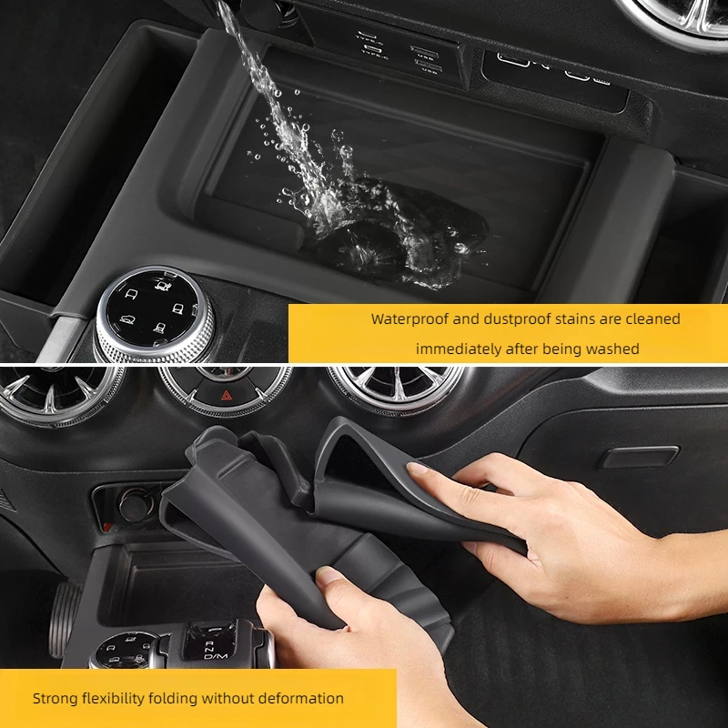 For Great Wall TANK 300 Tank 300 Hybrid Central Control Wireless Charging Silicone Pad Storage Box Modified Interior Accessories