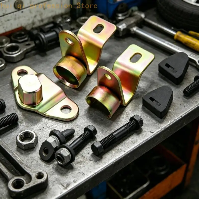 Pickup Heckklappenscharnier-Teilesatz, 8-teiliges Reparatur-Hardware-Set mit Metallhalterungen, Unterlegscheiben – Detail 3