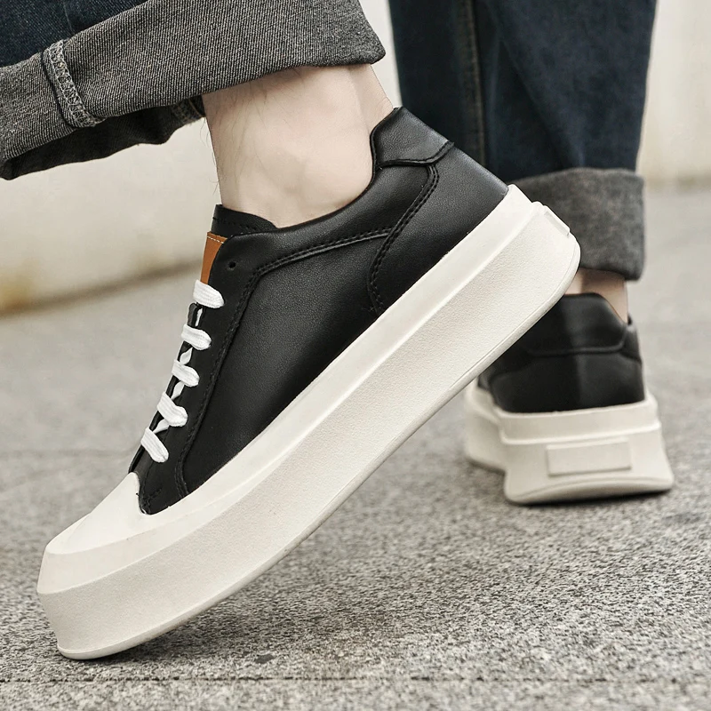

Spring 2025 Men's White Sneakers - Couple Style, Trendy & Versatile, Lightweight Breathable & Height-Increasing