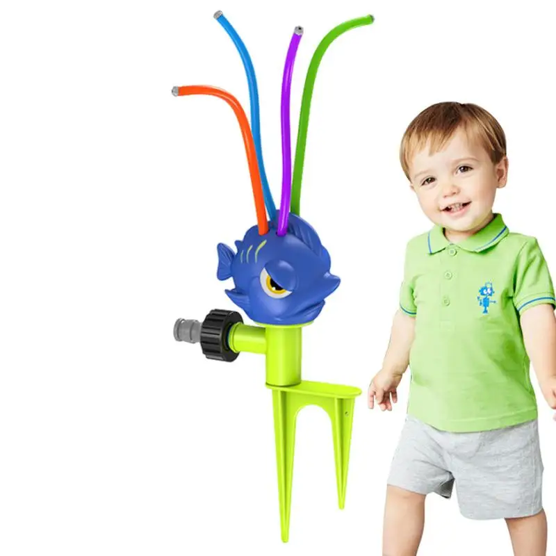 

Water Sprinkler For Kids Summer Outside Toys Kids Sprinkler Toy Sprinklers With Rotating Spray Summer Outside Toys Kids