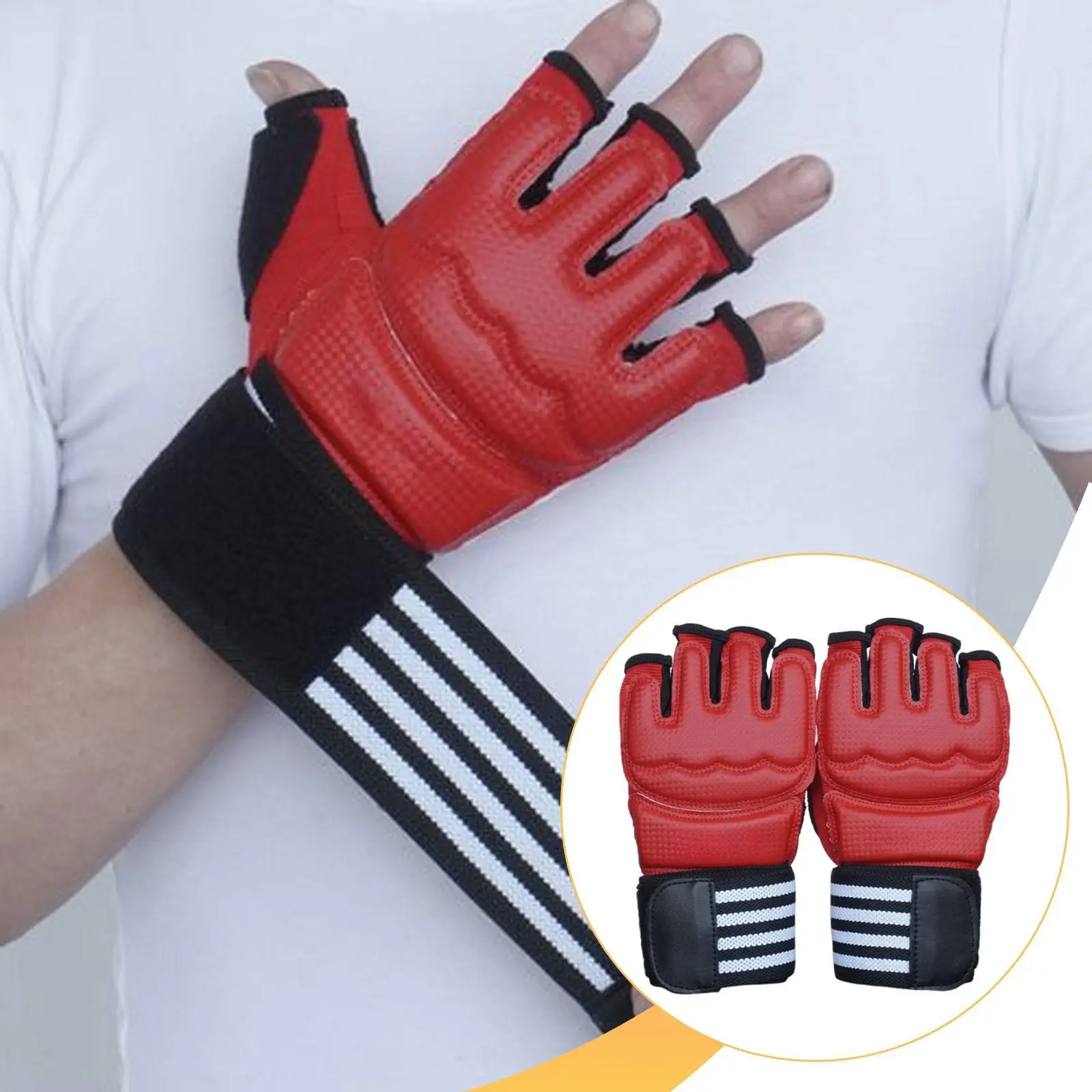 

Lightweight Boxing Training Gloves Half Finger Design Sparring Gloves for Adult MMA Gym Workout Equipment