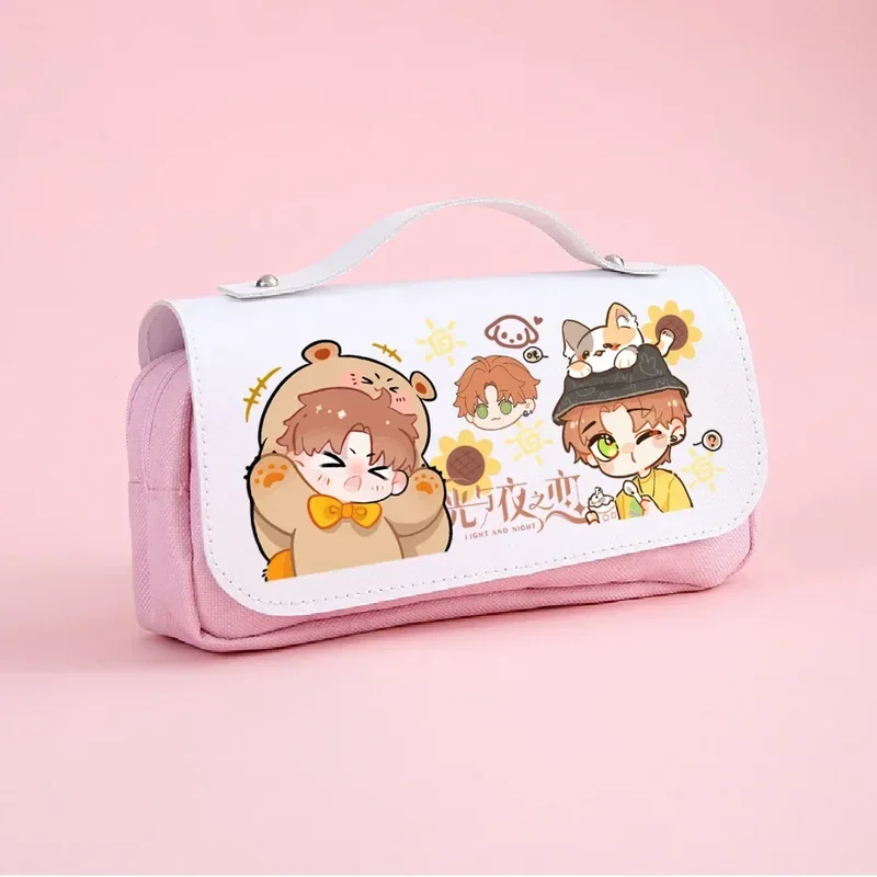 Anime Light and Night Evan Pencil Case Cosplay Pencil Bag Pen Bag Back To School Supplies Pencil Pouch Christmas Gifts