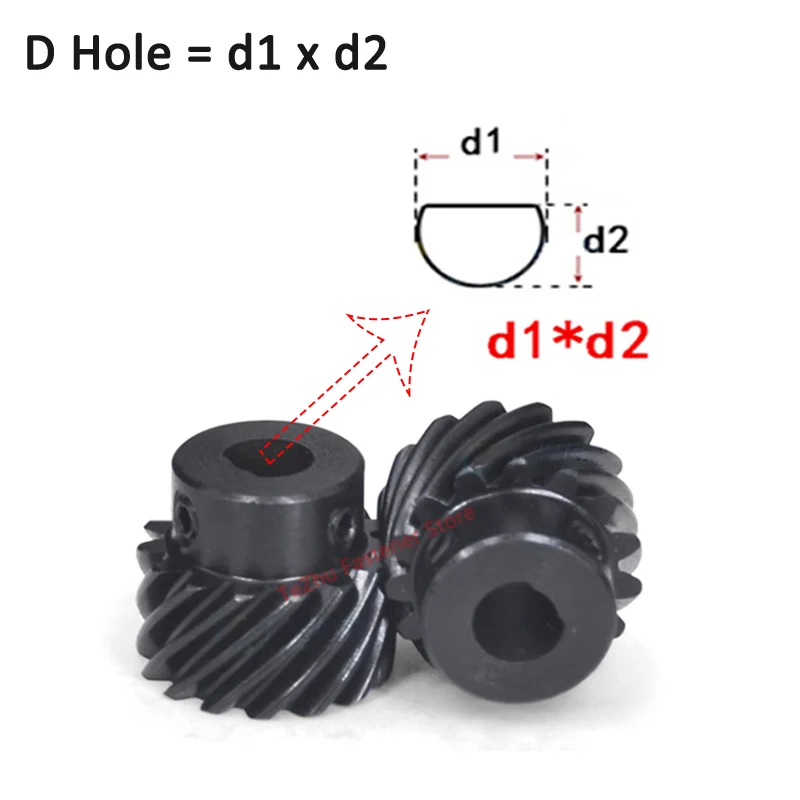 1pc 1M 45 Degree Helical Gear 12 13 14 15 16 18 20 Teeth 45# Steel Gear D Hole 5x4.5/6x5.5/8x7/8x7.5/10x9mm Left/Right Spiral