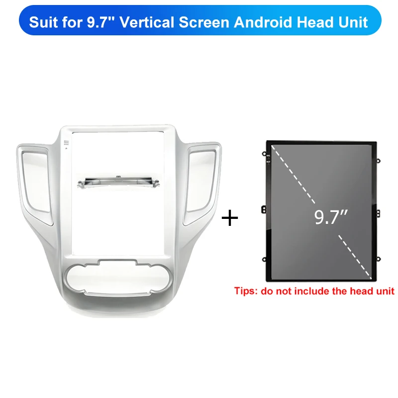 Kenvox 9.7" Tesla Vertical Screen Car Radio Fascia Frame for Changan CS35 Dash Kit Install Panel wire harness Adapter
