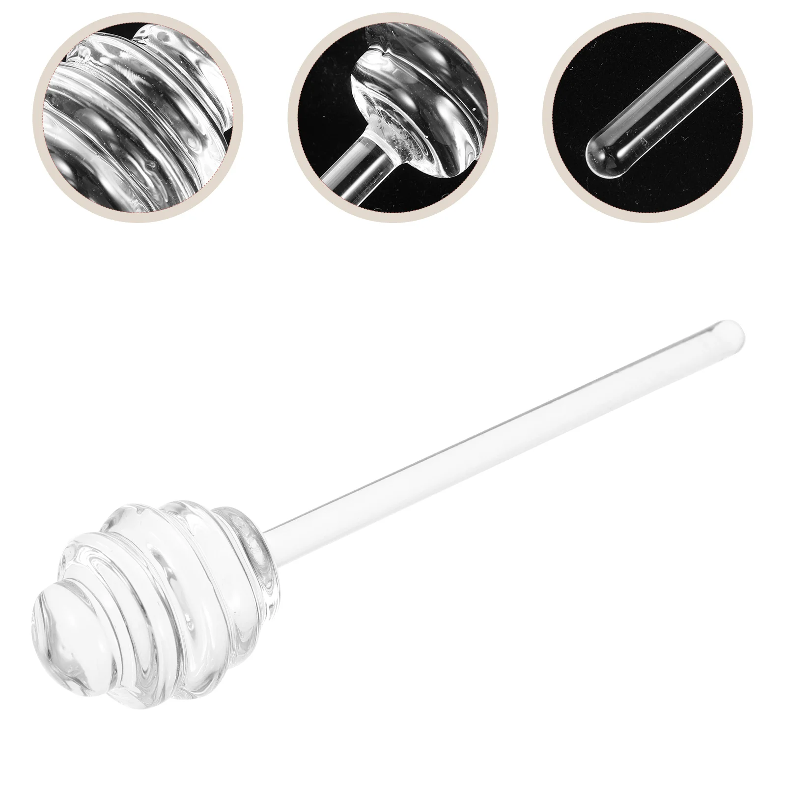 Honey Stirrer Syrup Container Rod Clear Dipper Stirring Spoon Accessory Wear-resistant Glass