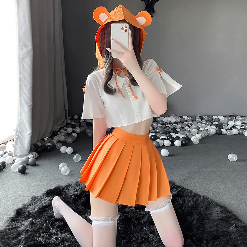 Sexy Naughty Schoolgirl Cosplay Costumes Women Japanese Kawaii Anime Students Uniform Miniskirt Erotic Roleplay Lingerie Outfits