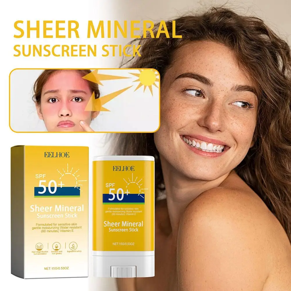 Sunscreen SPF50+ In Bar Blocker Matte Sun Stick Moisturizing Protector Solar Products UV Whitening Non Face Korean Cream Gr F0A6