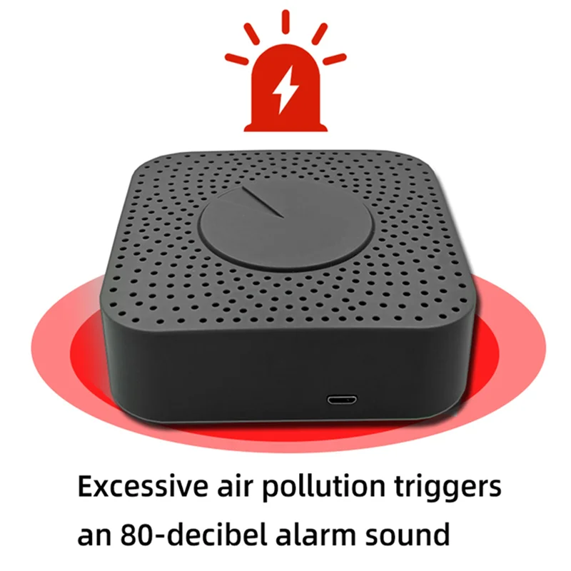 AS95-2X Tuya Zigbee Smart Air Quality Monitor CO2 Meter Carbon Dioxide Detector Voc Formaldehyde Auto Alarm