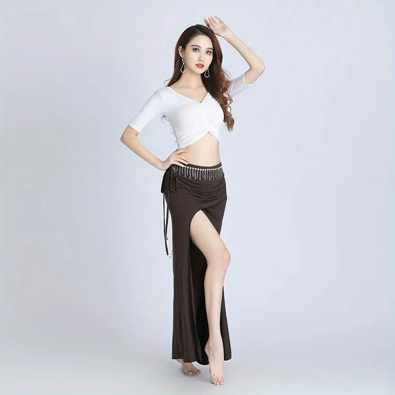 ممارسة الرقص الشرقي زي المرأة أعلى تنورة الأداء المهني ممارسة بدلة أنيقة مثير كوس ملابس الرقص ملابس جديدة