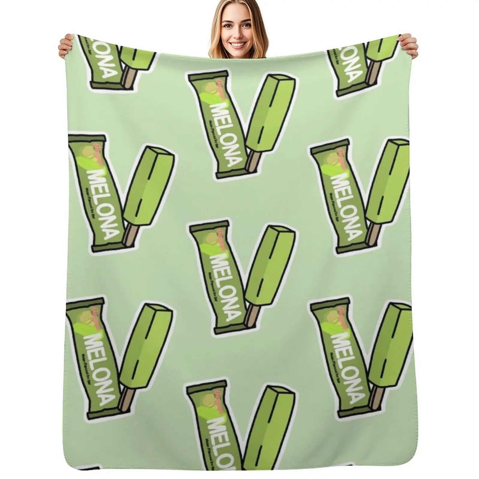 Manta de Piel Sintética Melona Bar, Suave y Cálida para Cama