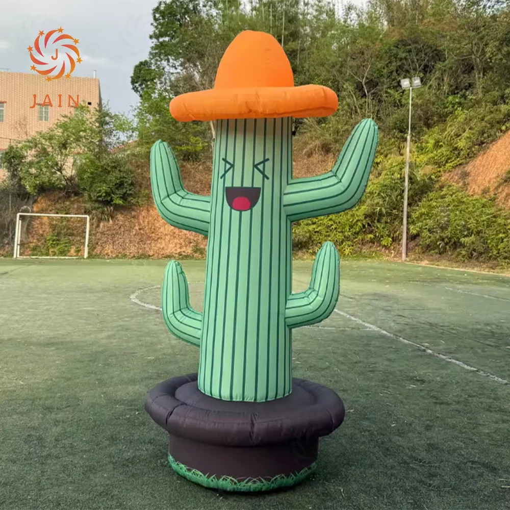 

7FT Inflatable Cactus Ring Toss Throwing Game with Built-in Blower&10pcs Ring Toss,Inflatable Interactive Hoopla Games For Party