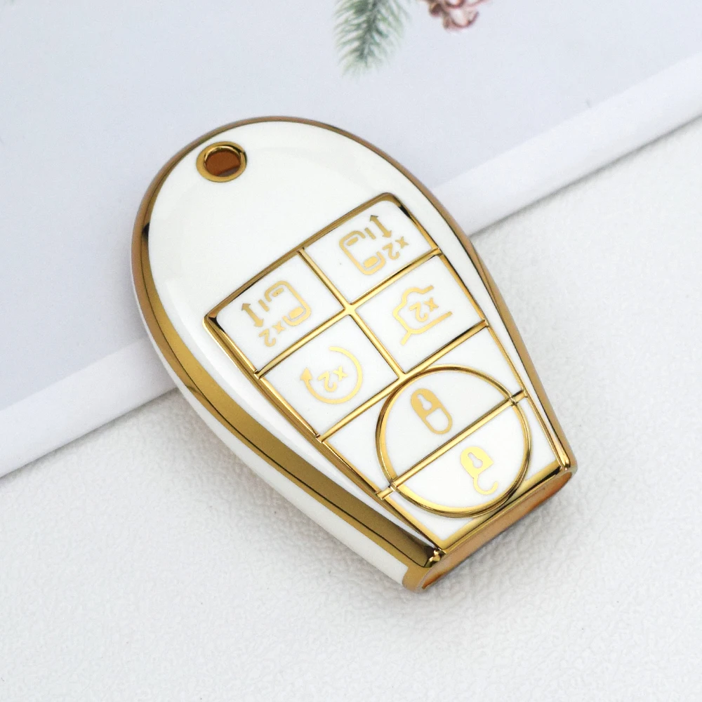 TPU Remote Car Key Case for Chrysler Town & Country 300 for Jeep Grand Cherokee Dodge Caravan Journey Protector Keychain