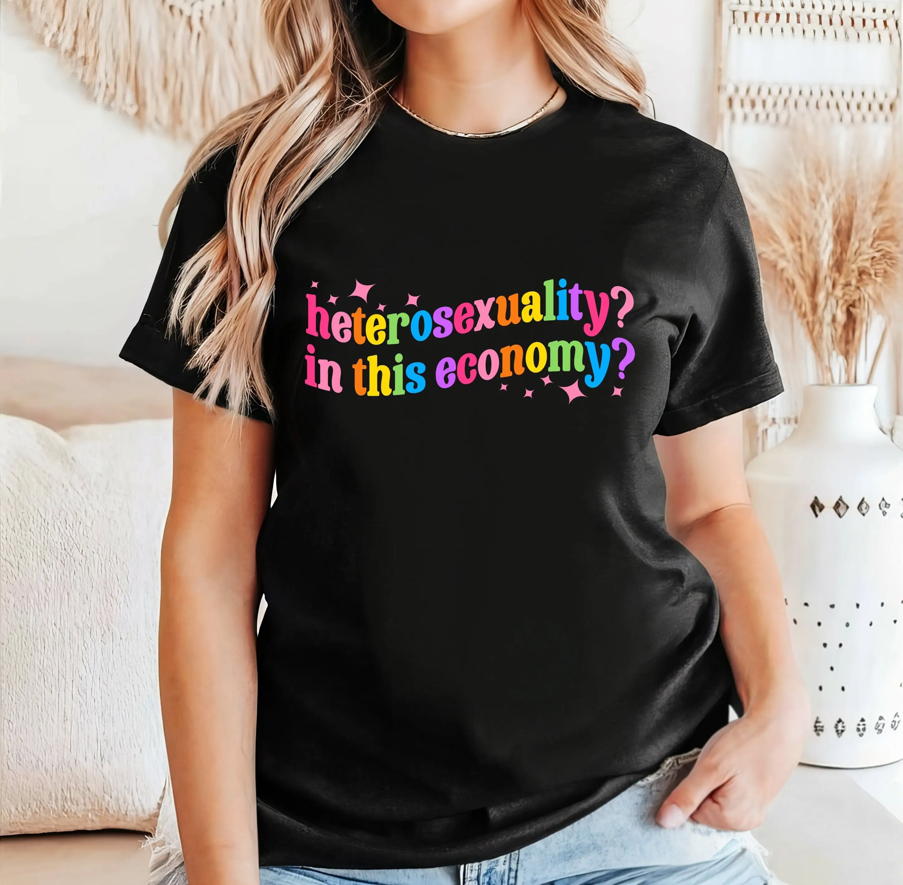 Heterosexuality In This Economy T Shirt Lgbt Pride Month Lgbtq Sweat Support