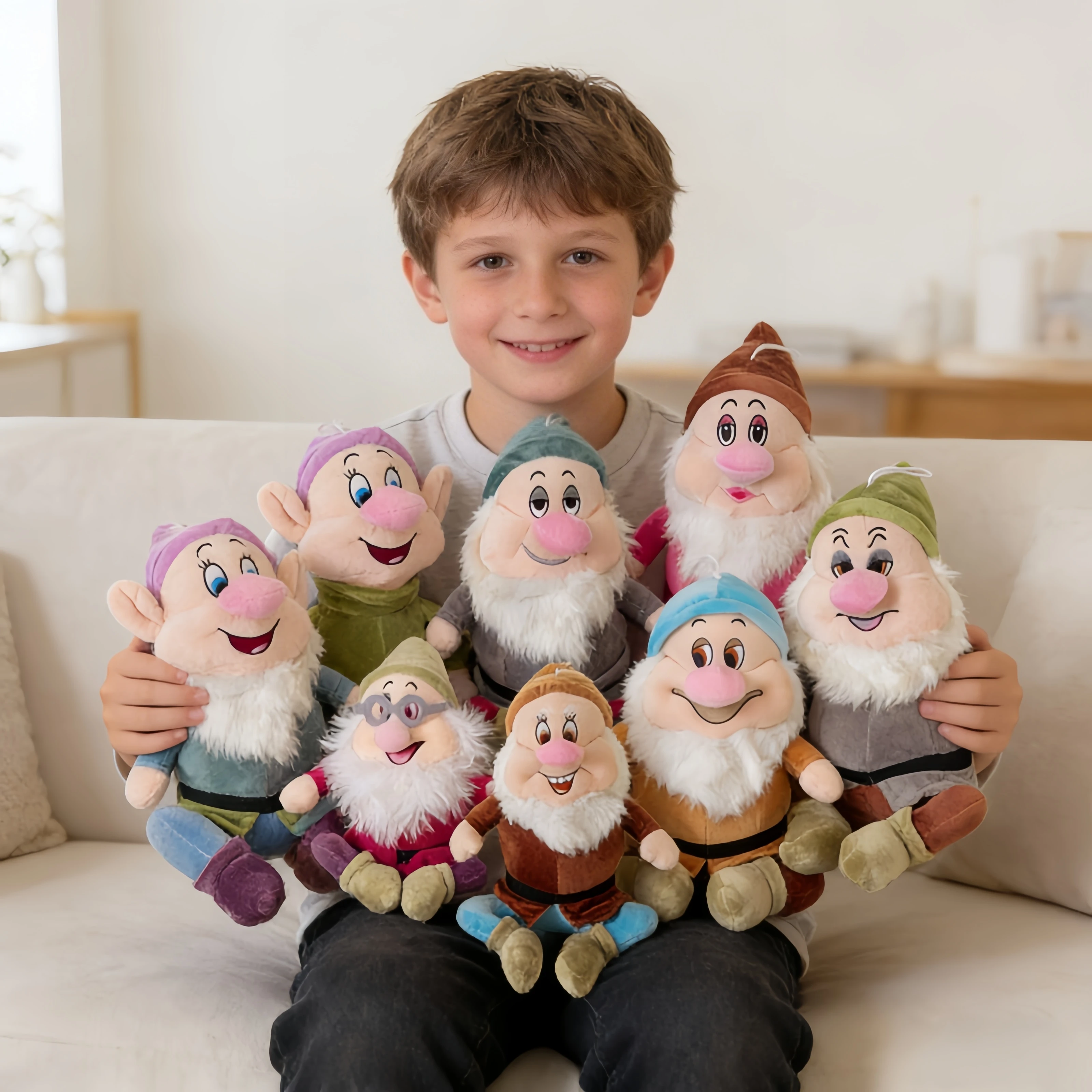 

Seven Dwarfs Plush Doll Plush Toy Snow White and Magic Old Man Cartoon Doll McDonald' Snow White And The Seven Dwarfs Toy