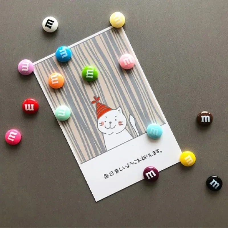 Colorful Candy Fridge Magnet Resin Personality Refrigerator Magnets Whiteboard Photo Message Board Sticker For Home Decoration