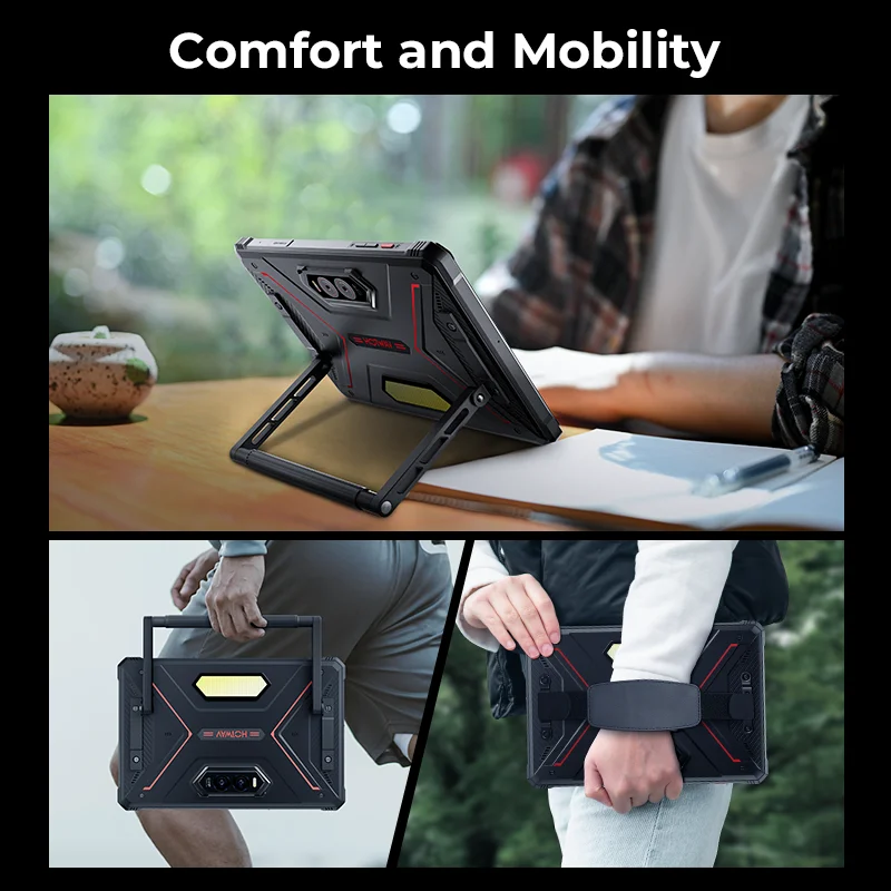 كمبيوتر لوحي متين من HOTWAV R9 Plus بشاشة 11 بوصة 2K وسادة 20080 مللي أمبير في الساعة 8 جيجابايت 512 جيجابايت 64 ميجابكسل أندرويد 14 مع ضوء تخييم فائق