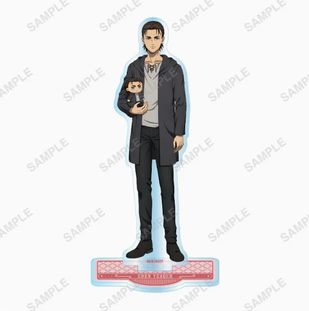 Figura de Anime Attack on Titan Mikasa Ackerman, soporte para bebé, modelo acrílico, placa, colección de Cosplay, decoración de escritorio