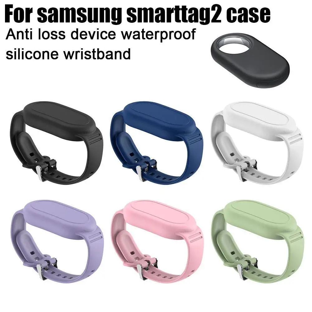 Capa protetora de silicone para Samsung Smarttag2, pulseira, dispositivo anti-perda, capa protetora impermeável, estilo pulseira fivela