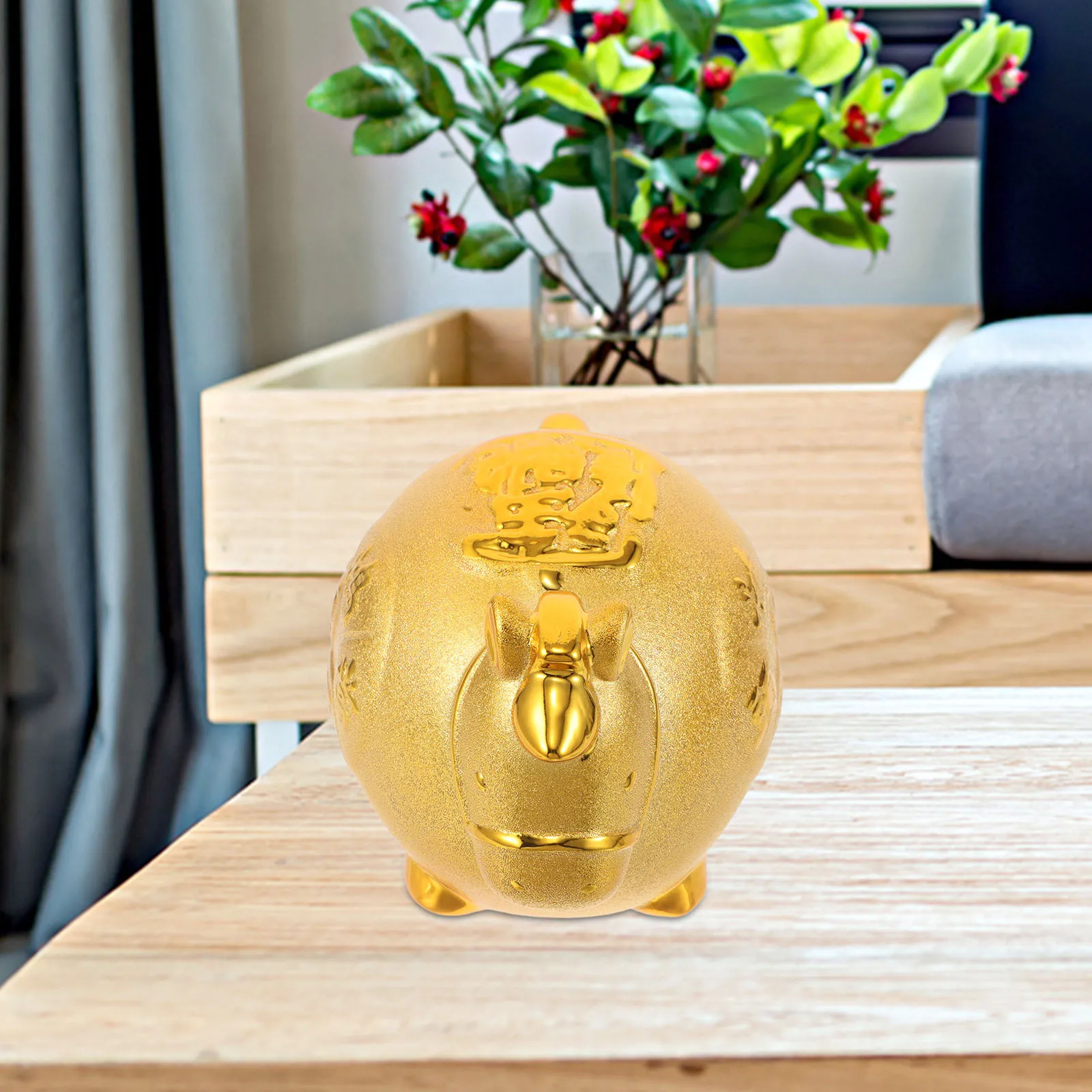 

Chinese Zodiac Horse Money Jar 2026 New Year Ceramic Coin Bank Fengshui Wealth Porcelain Saving Box Desktop Decoration