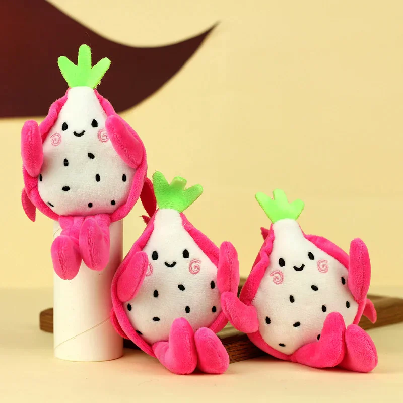 Adorabile peluche con frutta del drago Kawaii; Portachiavi con cuscino per bambola di simulazione morbida; Ciondolo con frutta simpatico cartone animato
