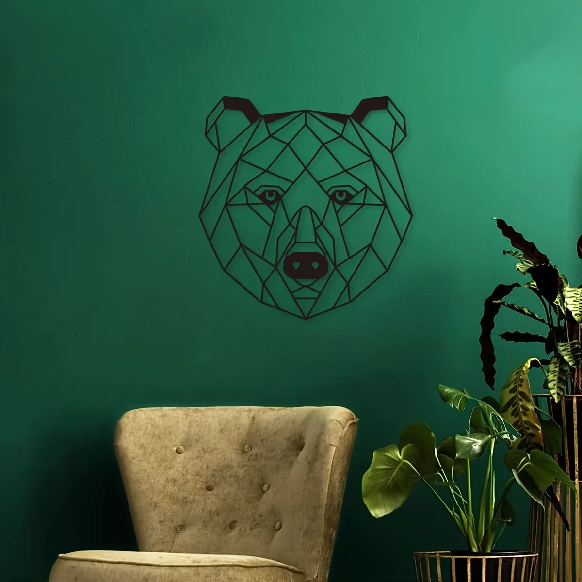 

Creative Line Bear Iron Indoor Outdoor Crafts, Indoor hanging Decoration, Great for Living Room, Hallway Outdoor Wall Decoration