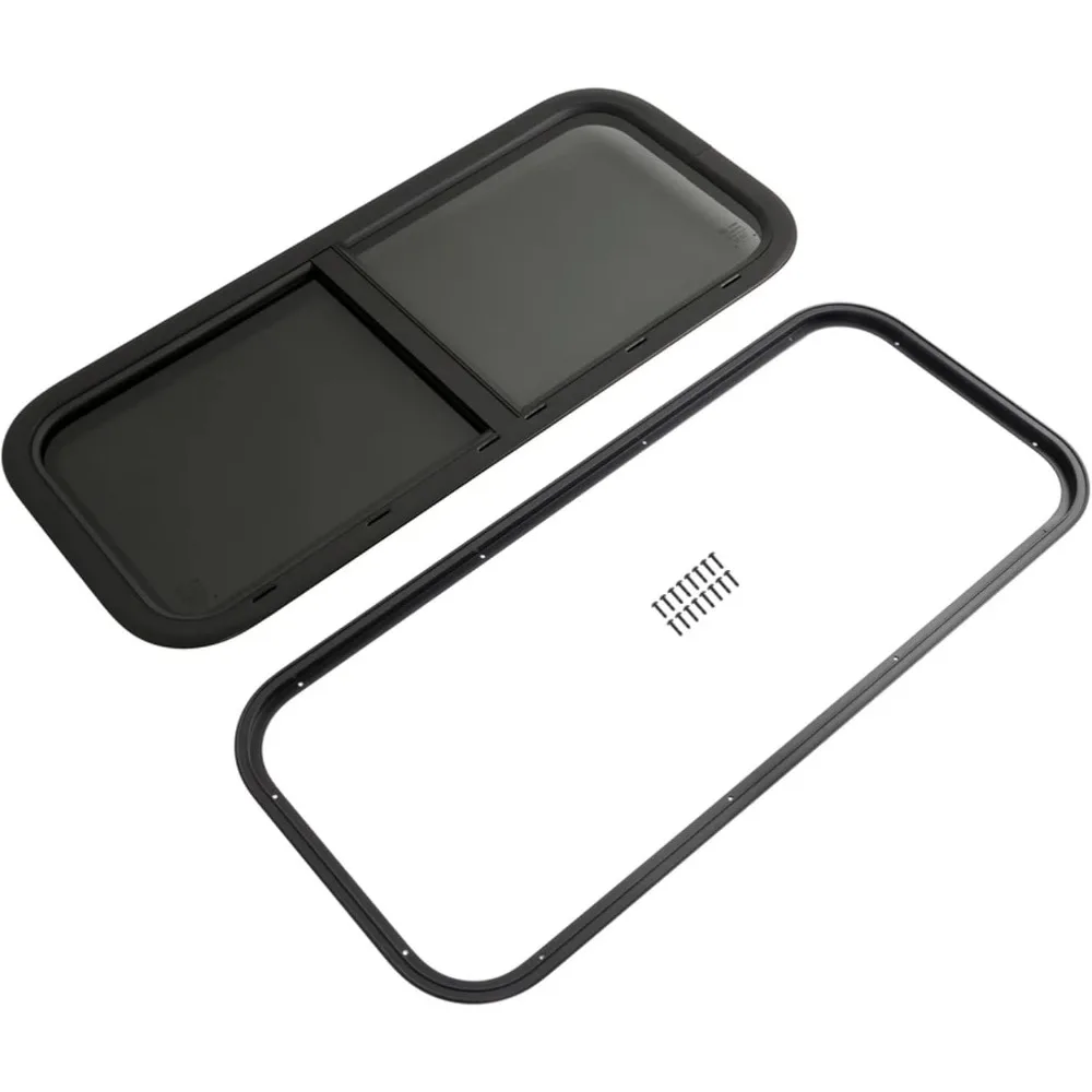 Horizontal 36x15 RV Window with Screen for Cargo Trailer