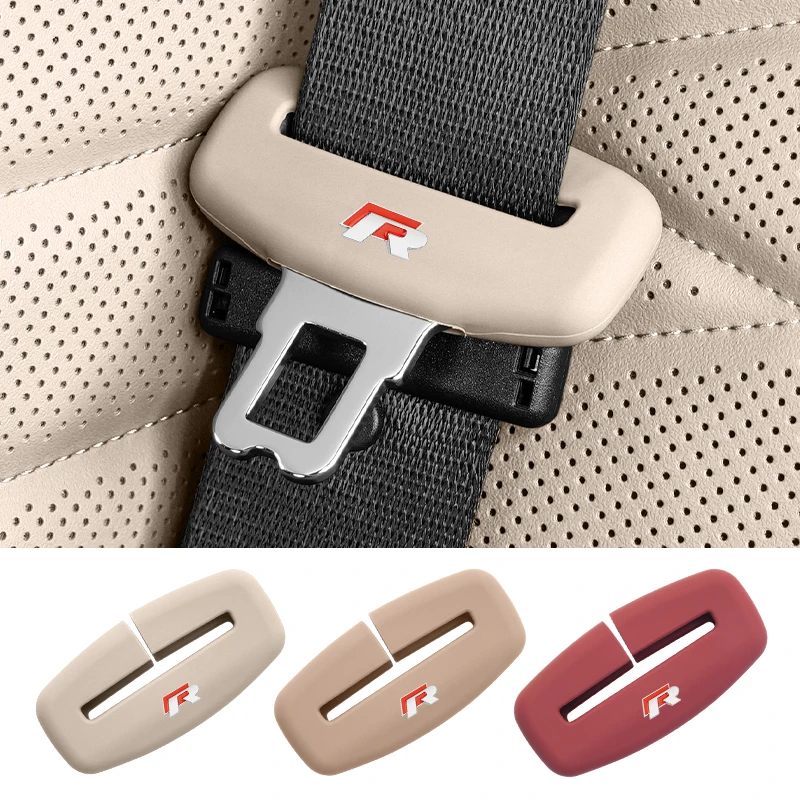 Car Seatbelt Buckle Cover Silicone Anti-scratch Protector Safety Belt Buckle Guard For VW R Tiguan Jetta Polo Golf Passat T-ROC