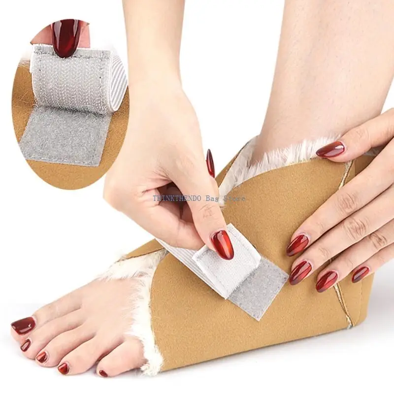 340D Cushioned Heel Protectors Pads Nonslip Base Winter Foot Warmth Solution Foot Cushions For Pressure Bed Sores