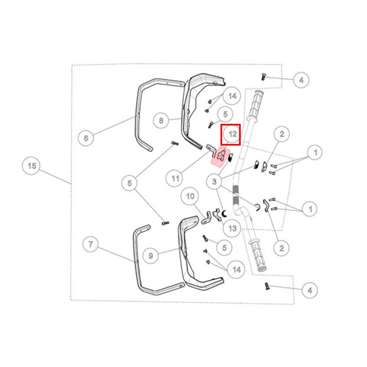 

LOCKING BASE OF RIGHT BRACKET For SEGWAY Snarler AT6 ATV UTV Spare Parts A03F16509001