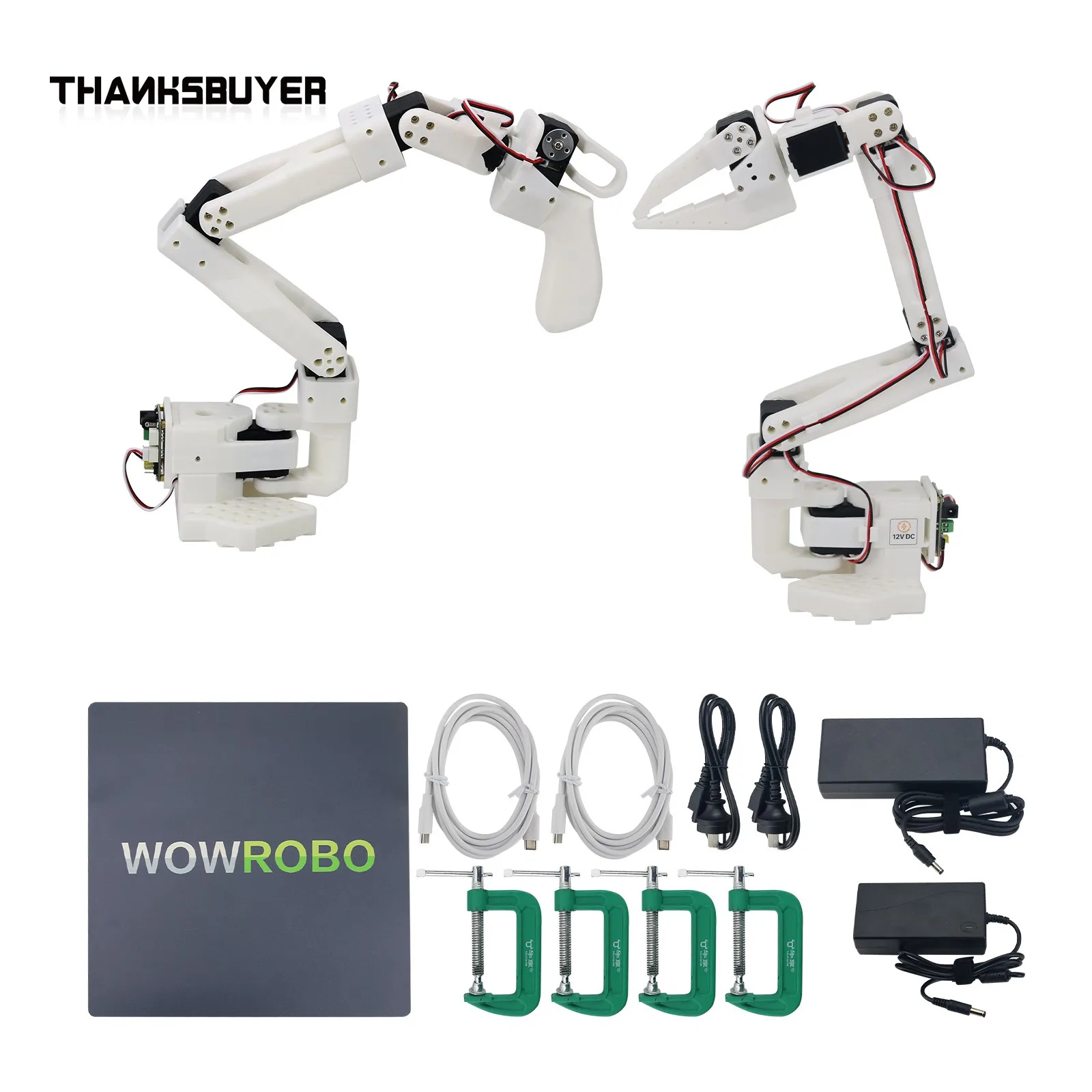 LeRobot SO-ARM101 Embodied Intelligent Robotic Arm (SO-101 Assembled 1 Master Arm + 1 Slave Arm)
