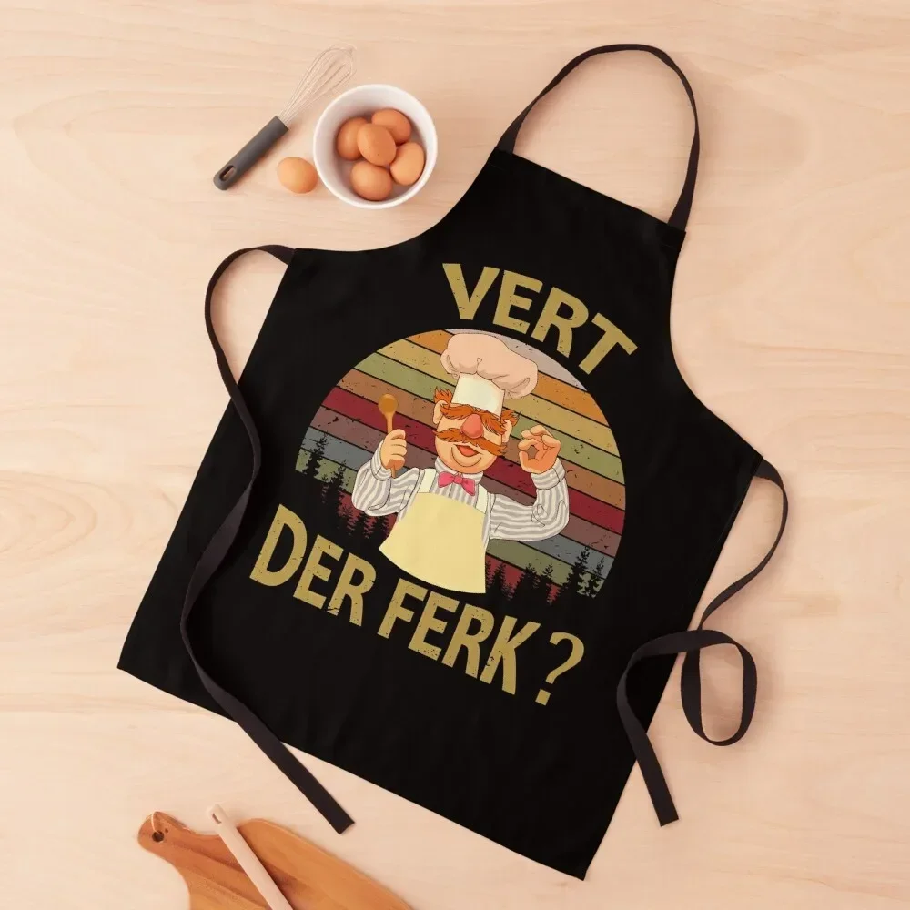 

Vert Der Ferkcook Swedish Chef Funny tshirt2019 saying Men Women Apron For Men waiter Apron