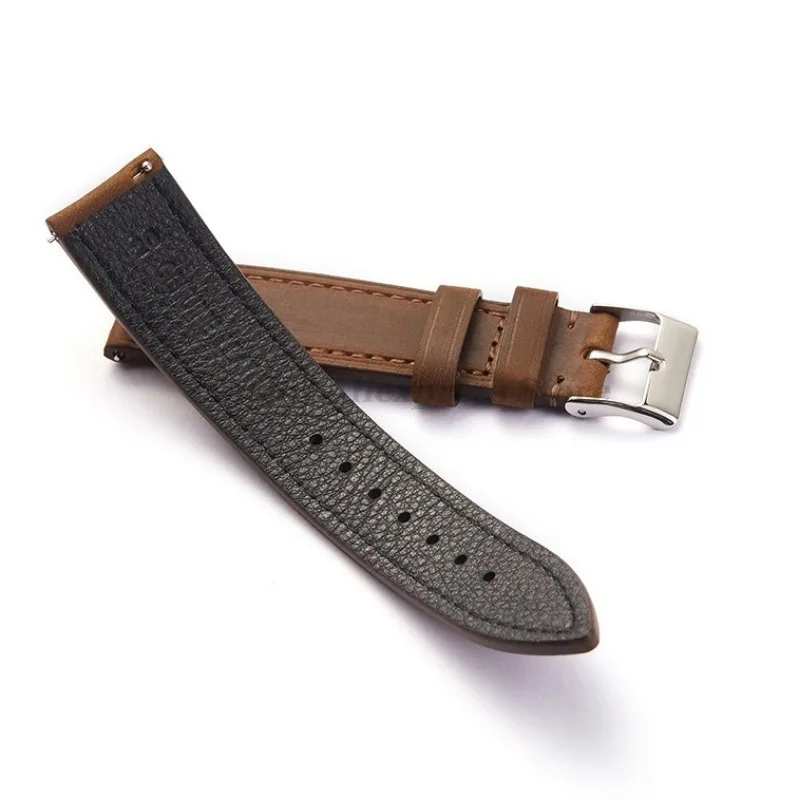 Genuine Leather Watch Strap Vintage Cowhide Wristband for Huawei Watch Gt2/Gt3/Gt4 46mm Belt 18/19/20/21/22mm for Seiko Bracelet