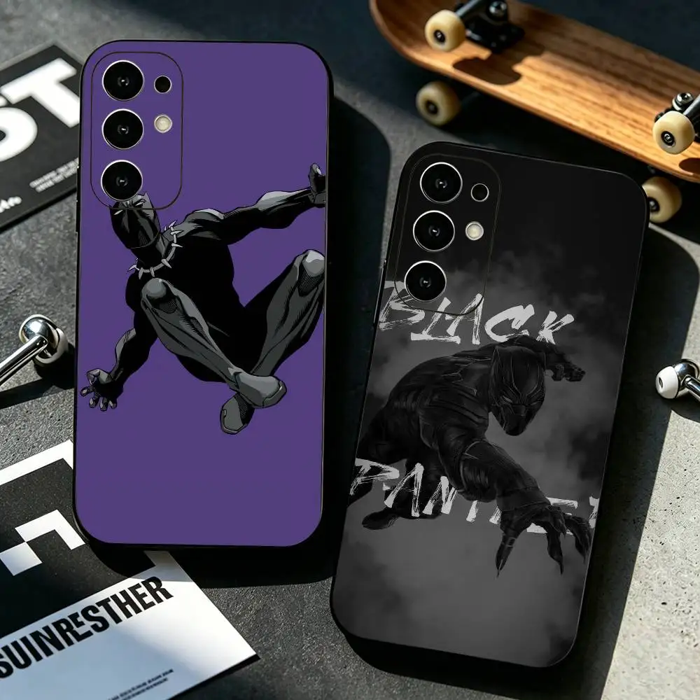 Black P-Panther Cool Mens Fave Phone Case For Samsung S25,S24,S21,S22,S23,S30,Ultra,S20,Plus,Fe,Lite,Note,10,Black Cover