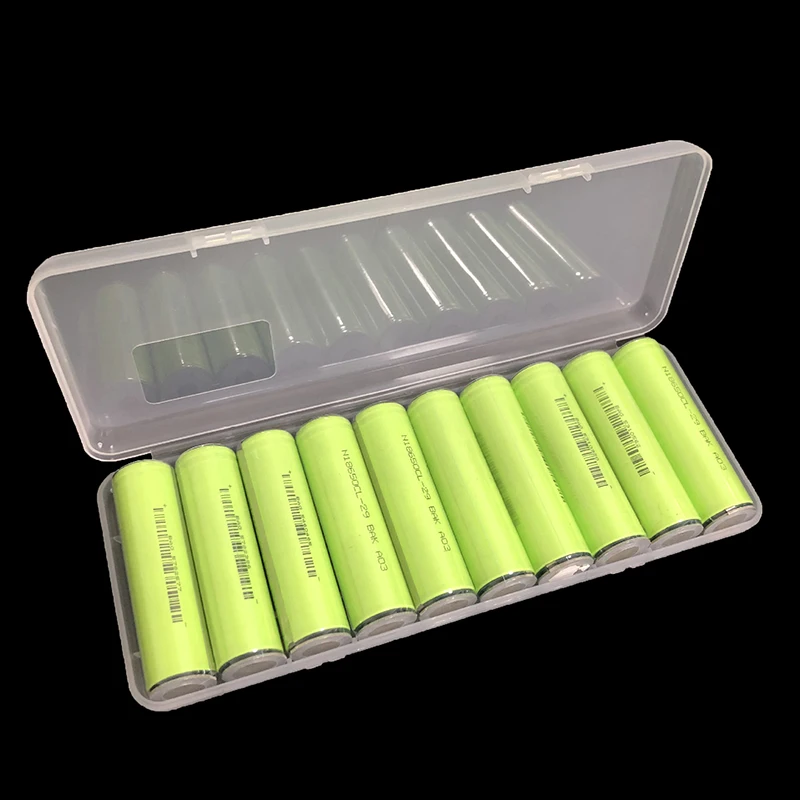 1PC 10 Slots Transparent Plastic Battery Storage Box For AAA/AA/18650 Battery Organizer Waterproof Hard Container