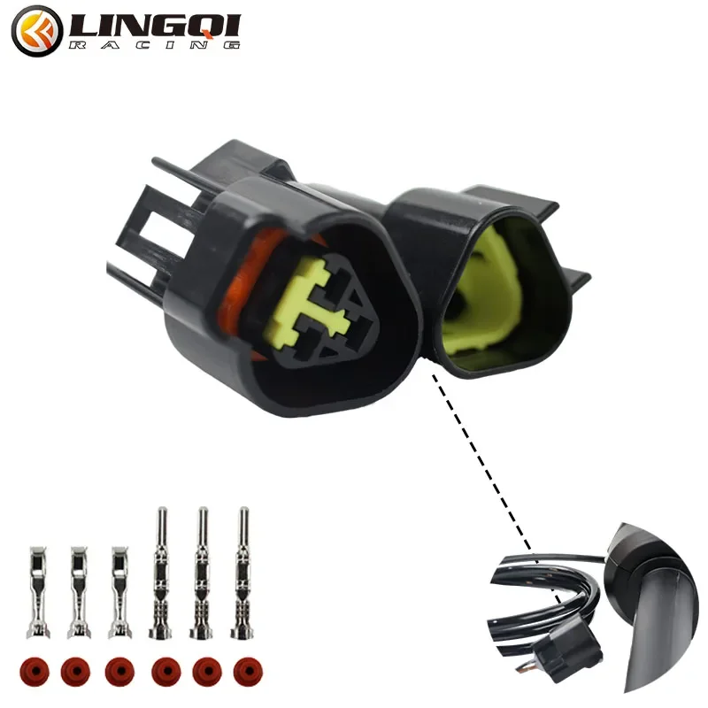 LESQUE Pit Dirt Bike 3 Pin Throttle Knob Connector Speed Control Plug For   Light Bee Ultra Bee Off-Road Parts