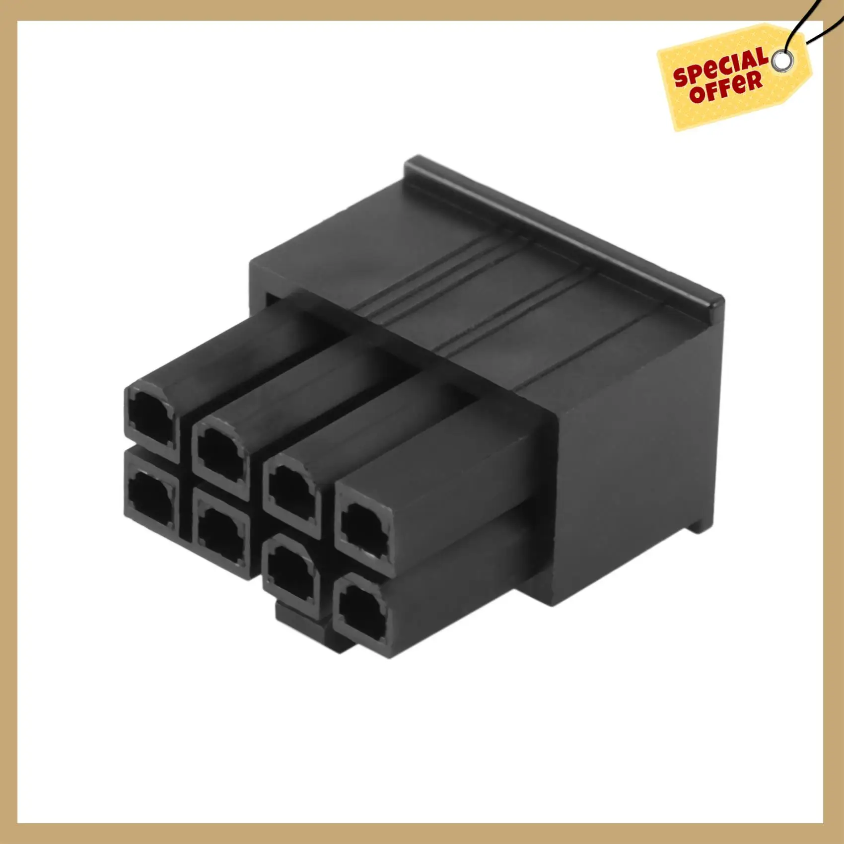 Стабильная производительность-30 шт. 4,2 мм 8P 8PIN штекер PCI-E Pcie разъем питания пластиковый корпус для ПК компьютер ATX видеокарта графический процессор, черный